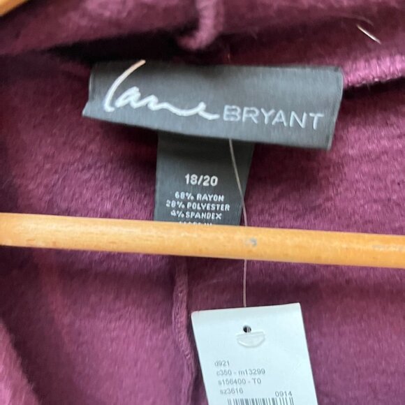 NEW Lane‎ Bryant Open Front Eggplant Cardigan- Size 18/20 - Picture 6 of 6